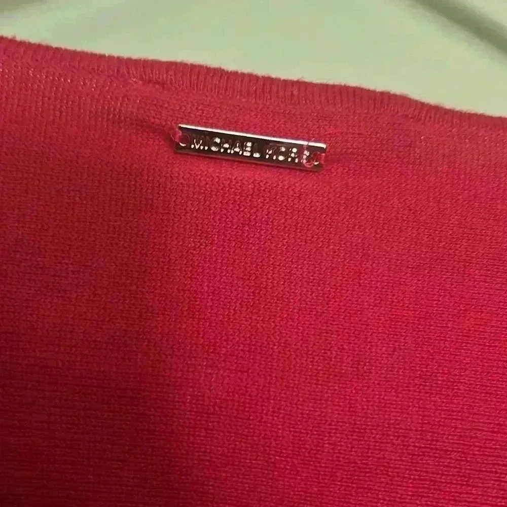 Michael Kors women red , red wine red long sleeve blouse.